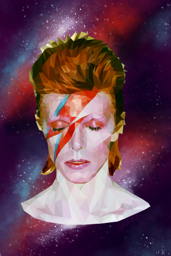 David Bowie low poly